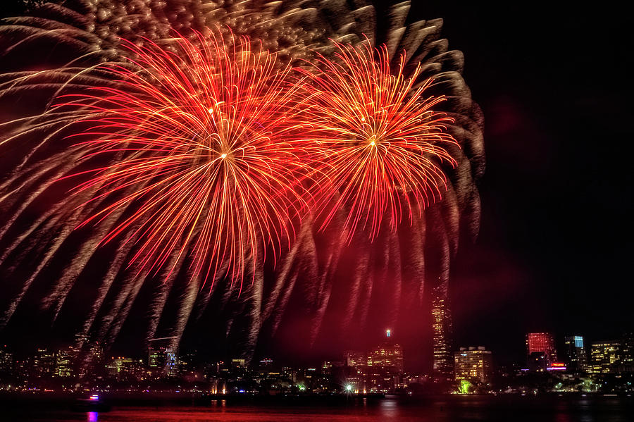 Boston on the fourth of July Photograph by Larry Richardson - Pixels