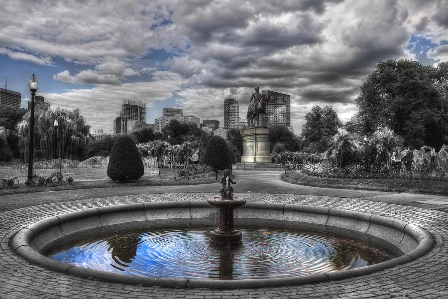 Boston Public Garden Fountain Photograph by Joann Vitali