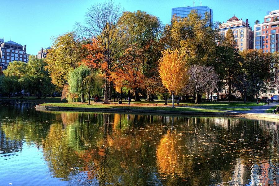 Boston Public Garden Vibrant Fall Colors Photograph by Toby McGuire