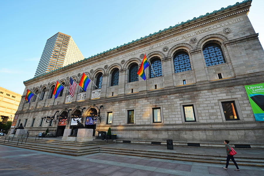 Boston Public Library Gay Pride Flags Photograph by Toby McGuire