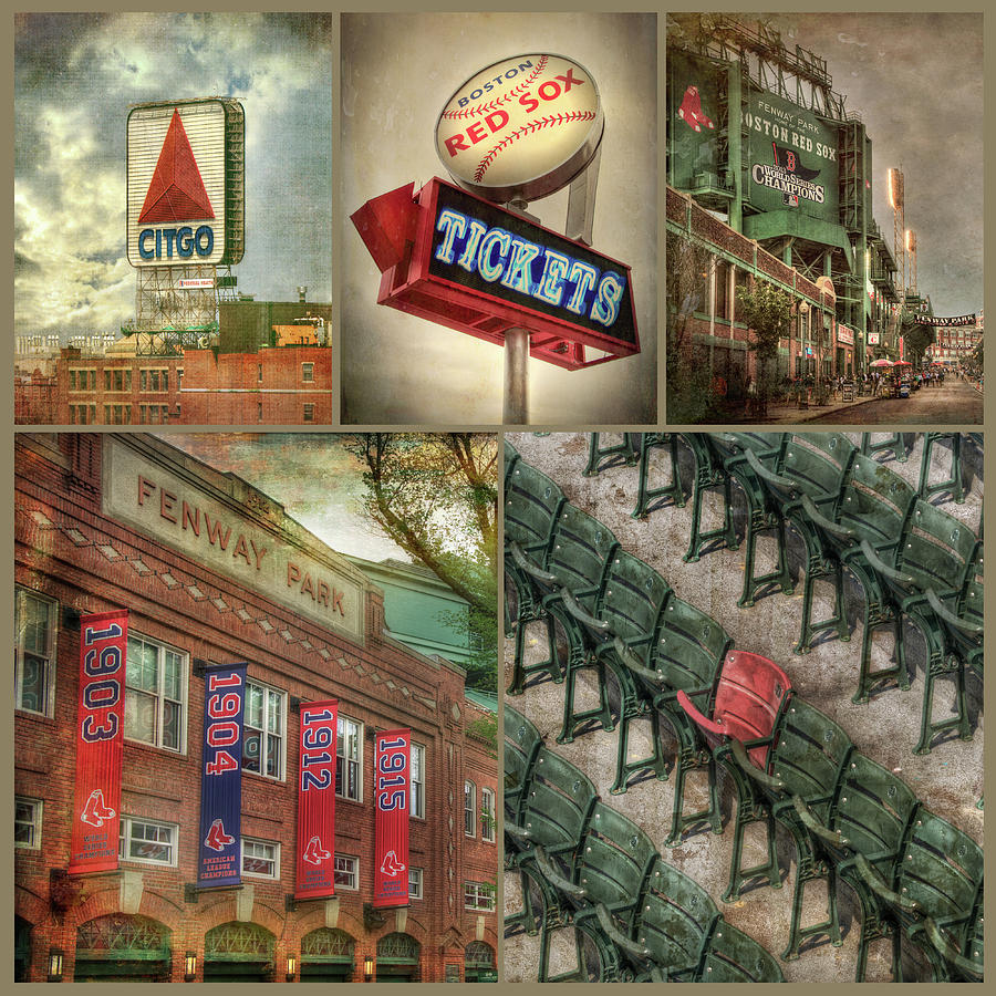 Boston Red Sox Fenway Park Collage Photograph by Joann Vitali