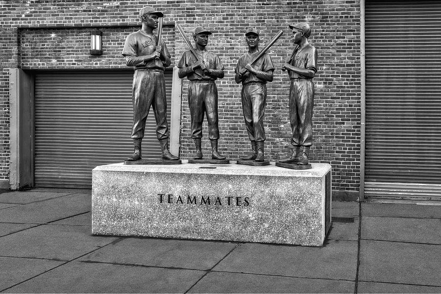 Ted Williams Photograph - Boston Red Sox Teammates BW by Susan Candelario