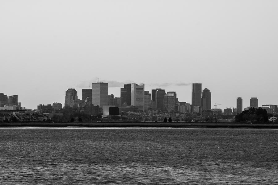 Boston Skyline Black and White Photograph by Brian MacLean