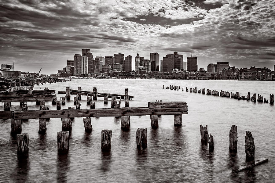 Boston Skyline BW Photograph by Chris Bordeleau