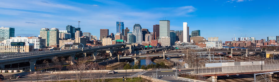 Boston Skyline Panorama 2 Photograph by Brian MacLean