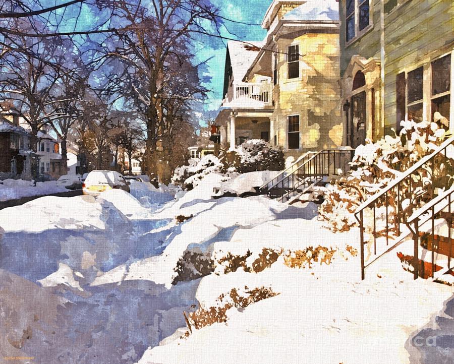 Boston Painting - Boston snow by Rachel Niedermayer