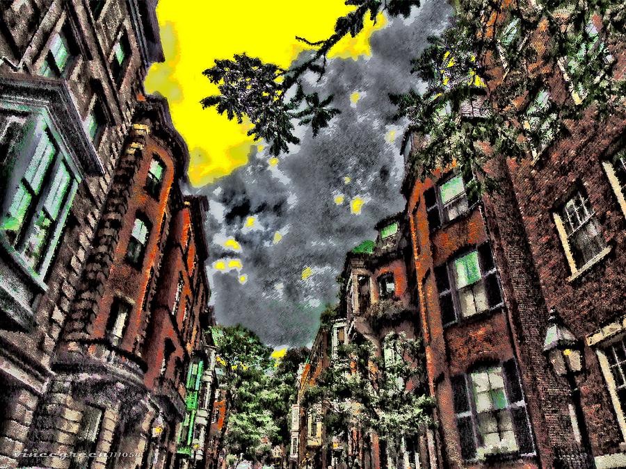 Boston Street Digital Art by Vincent Green