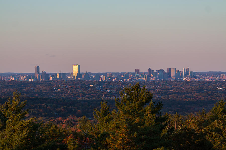 Boston Sunset from the Blue Hills Photograph by Brian MacLean