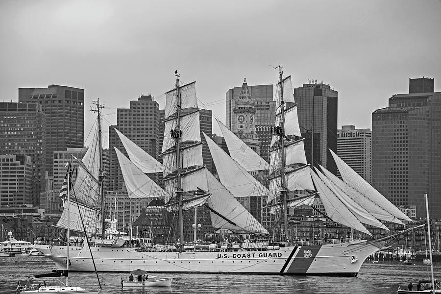 Boston Tall Ships Coast Guard Ship Boston MA Photograph by Toby McGuire