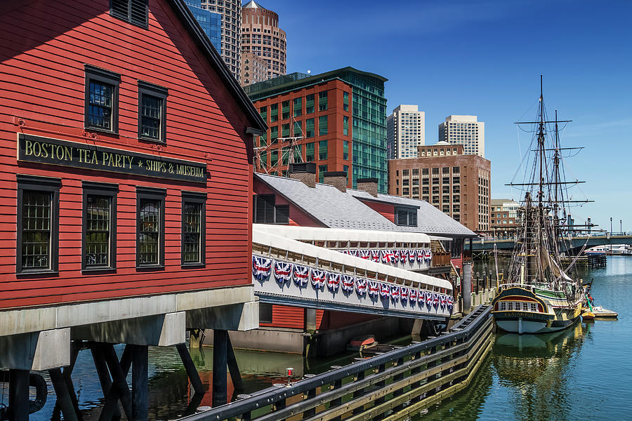 Boston Photograph - BOSTON Tea Party - Museum and Ship by Melanie Viola