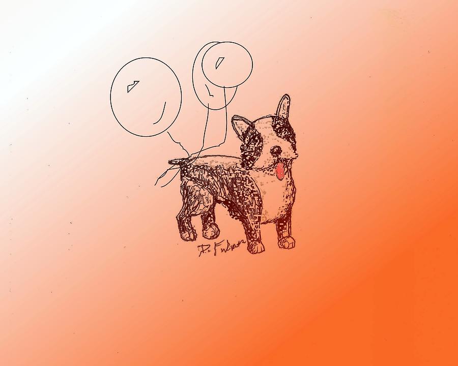 Boston Terrier Drawing by Denise F Fulmer