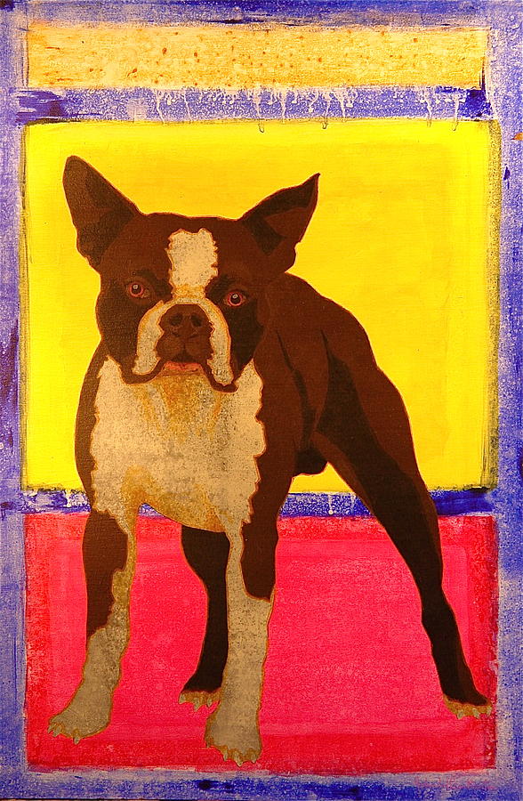 Boston Terrier Painting by John Pinkerton