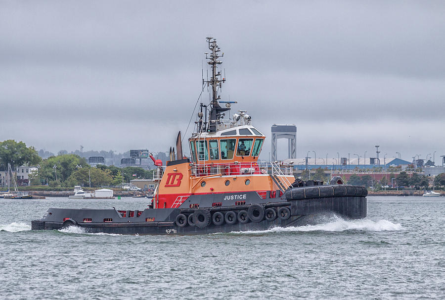 Boston Tugboat Justice Photograph by Brian MacLean