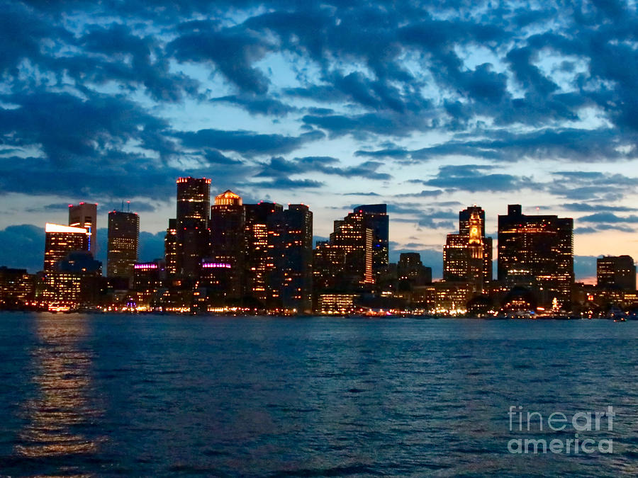 Boston Twilight Cityscape Photograph by Beth Myer Photography