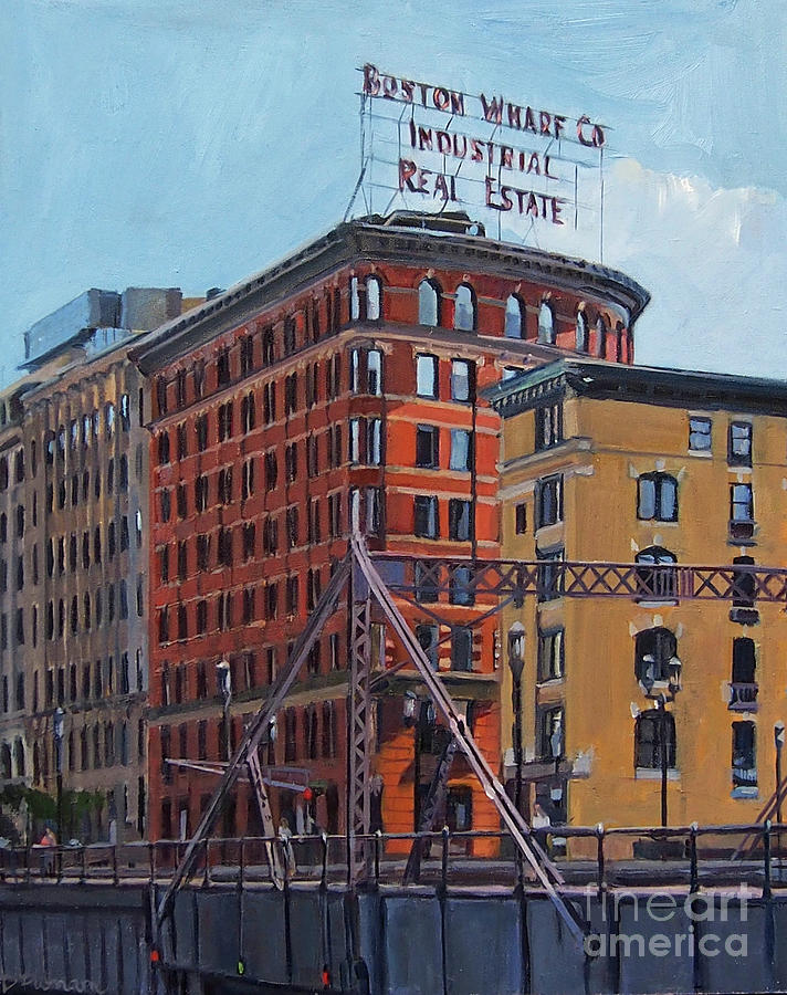 Boston Wharf Co on Summer Street Painting by Deb Putnam