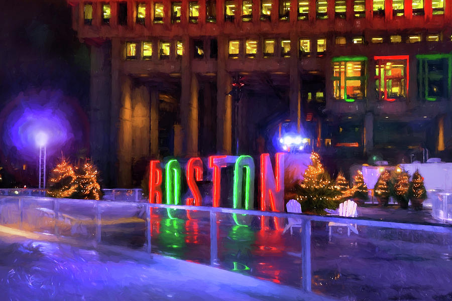 Boston Winter - Government Center Photograph by Joann Vitali