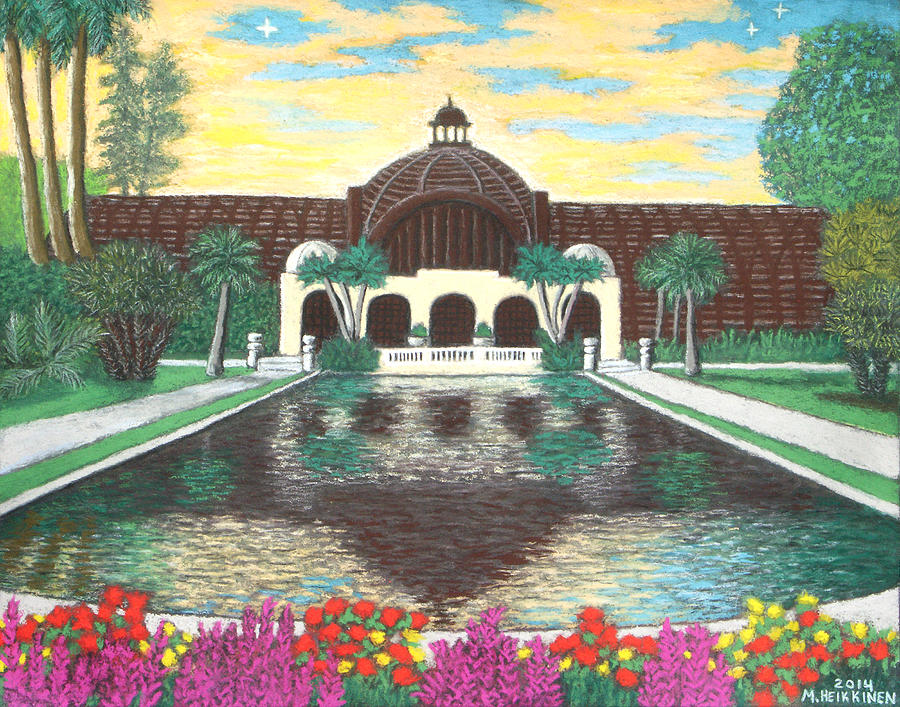 Botanical Building in Balboa Park 01 Pastel by Michael Heikkinen