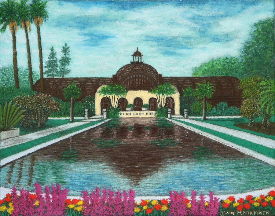 Botanical Building in Balboa Park 02 Pastel by Michael Heikkinen