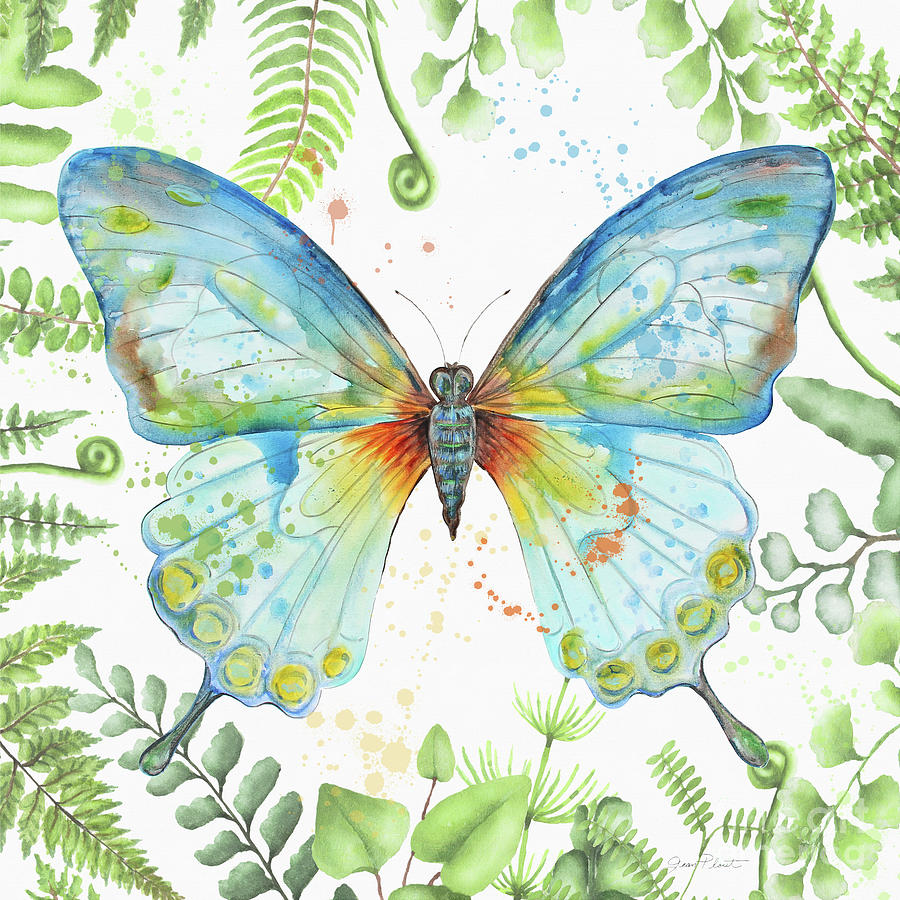 Botanical Butterfly Beauty 1 Painting by Jean Plout