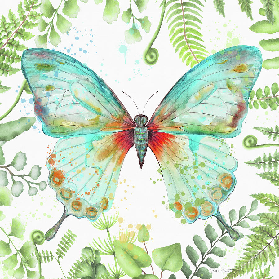 Botanical Butterfly Beauty 2 Painting by Jean Plout