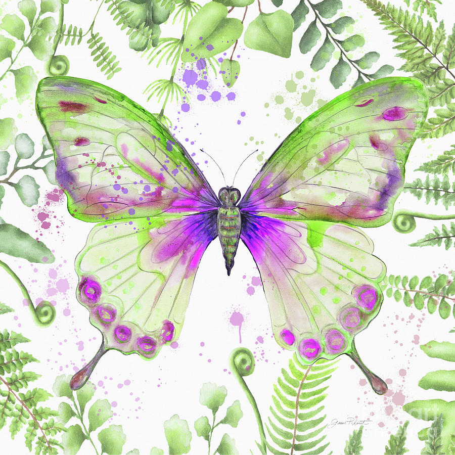 Botanical Butterfly Beauty 3 Painting by Jean Plout