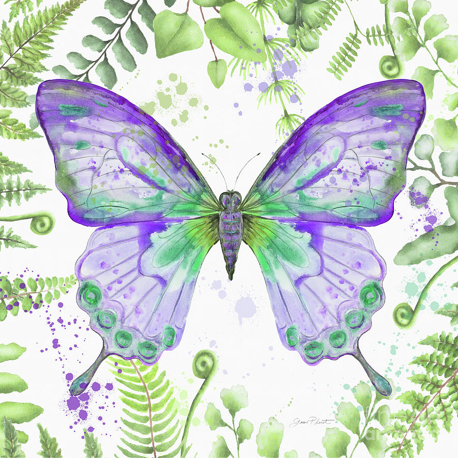 Botanical Butterfly Beauty 4 Painting by Jean Plout