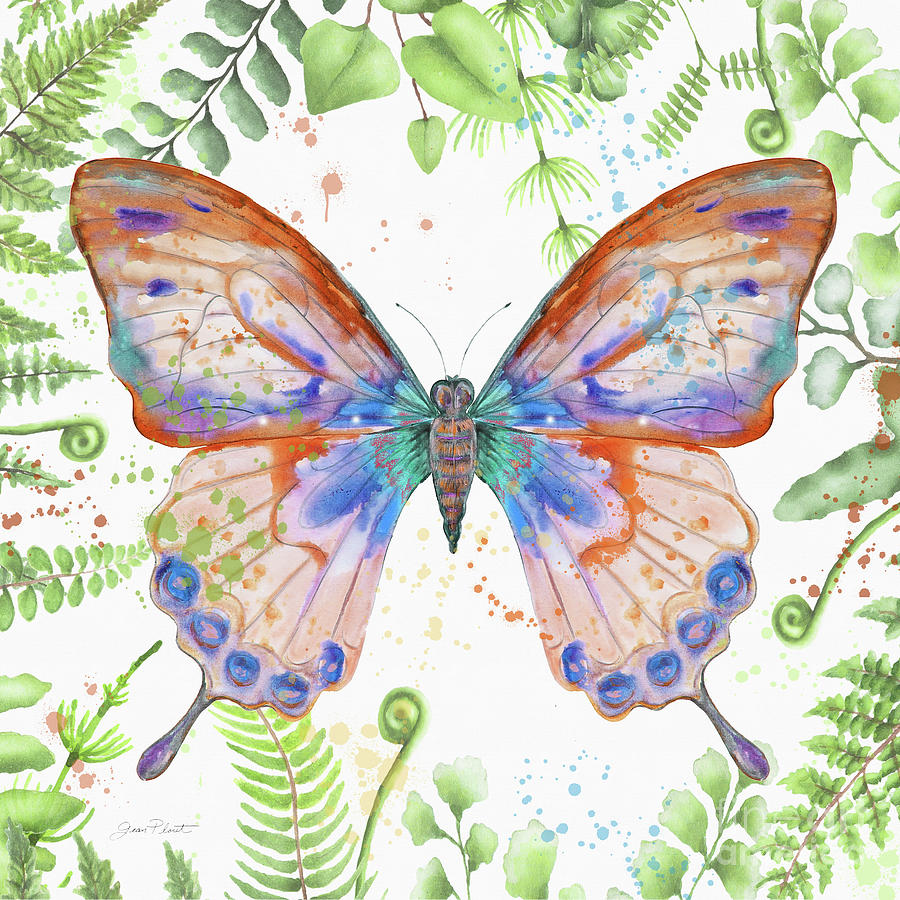 Botanical Butterfly Beauty 5 Painting by Jean Plout