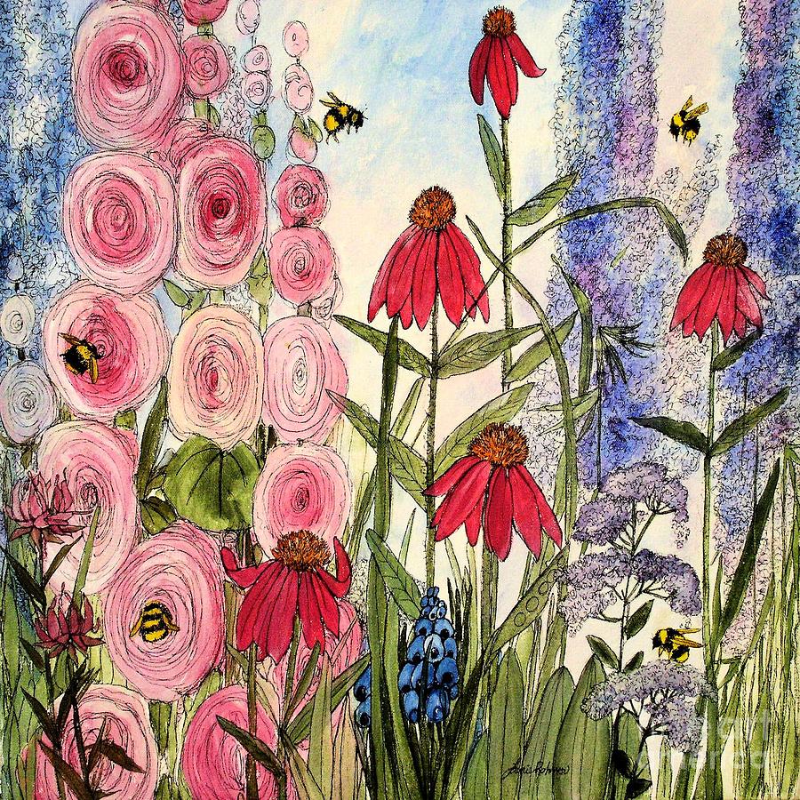Botanical Wildflowers Painting by Laurie Rohner