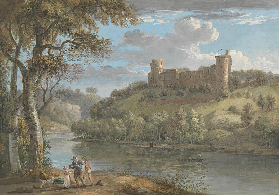 Bothwell Castle, from the South, from circa 1777 Painting by Paul Sandby