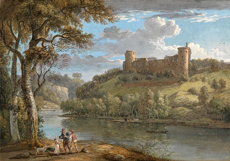 Bothwell Castle from the South Drawing by Paul Sandby