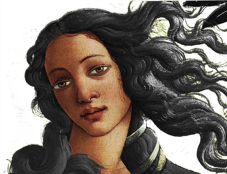 Botticelli American Venus Black Lives Matter Painting by Tony Rubino