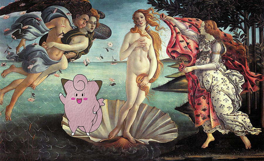 BotticelliMon Birth of Venus Digital Art by Greg Sharpe