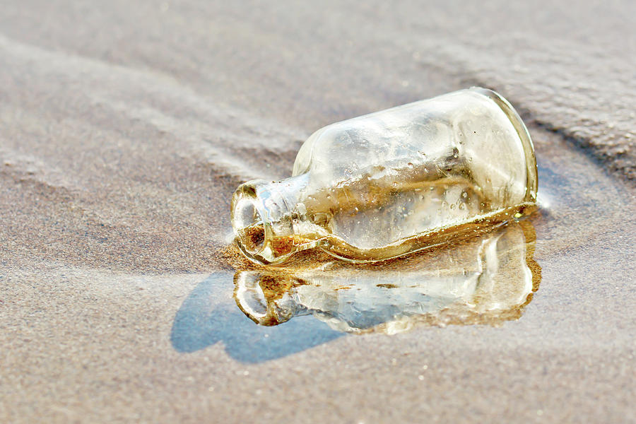 Bottle Photograph - Bottle in the Sand by Heather Provan