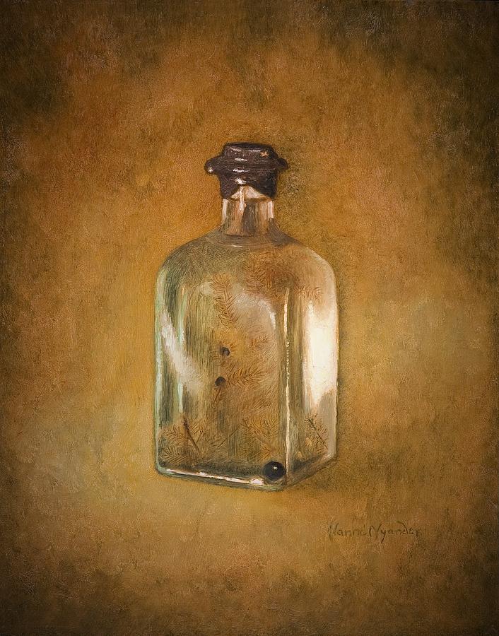 Still Life Painting - Bottle of Light by Nanne Nyander Still Life Painting - Bottle of Light by Nanne Nyander
