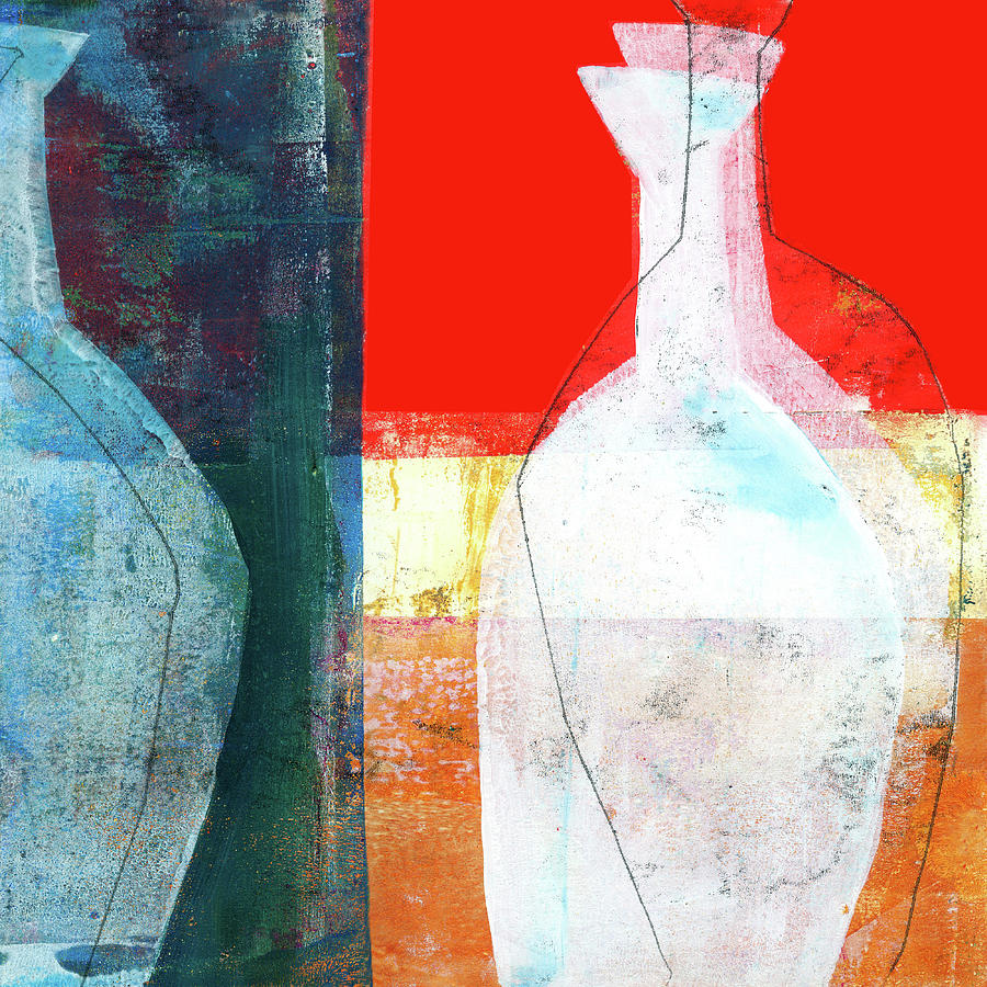 Pattern Painting - Bottle Print 1 by Jane Davies