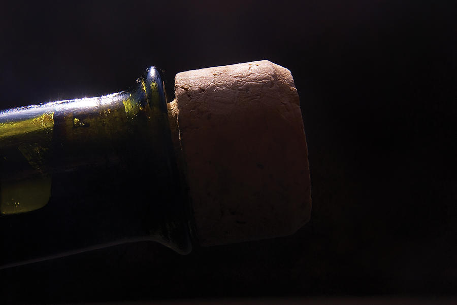 Wine Photograph - bottle top and Cork by Steve Somerville