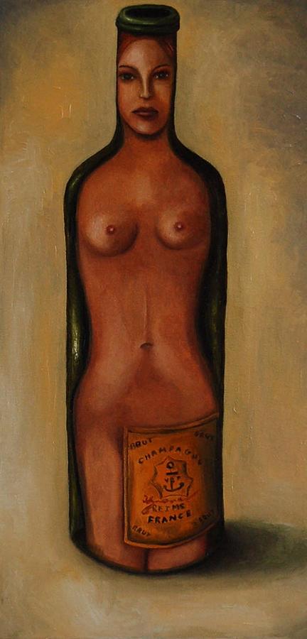 Bottle Woman 3 Painting by Leah Saulnier The Painting Maniac