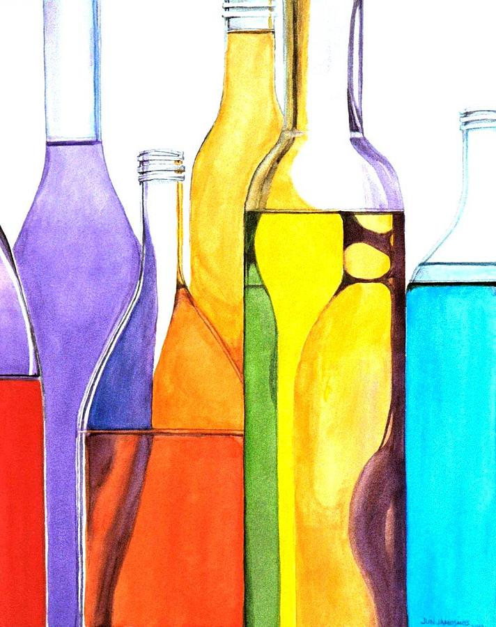 Bottle Painting - Bottled Rainbow 1 by Jun Jamosmos