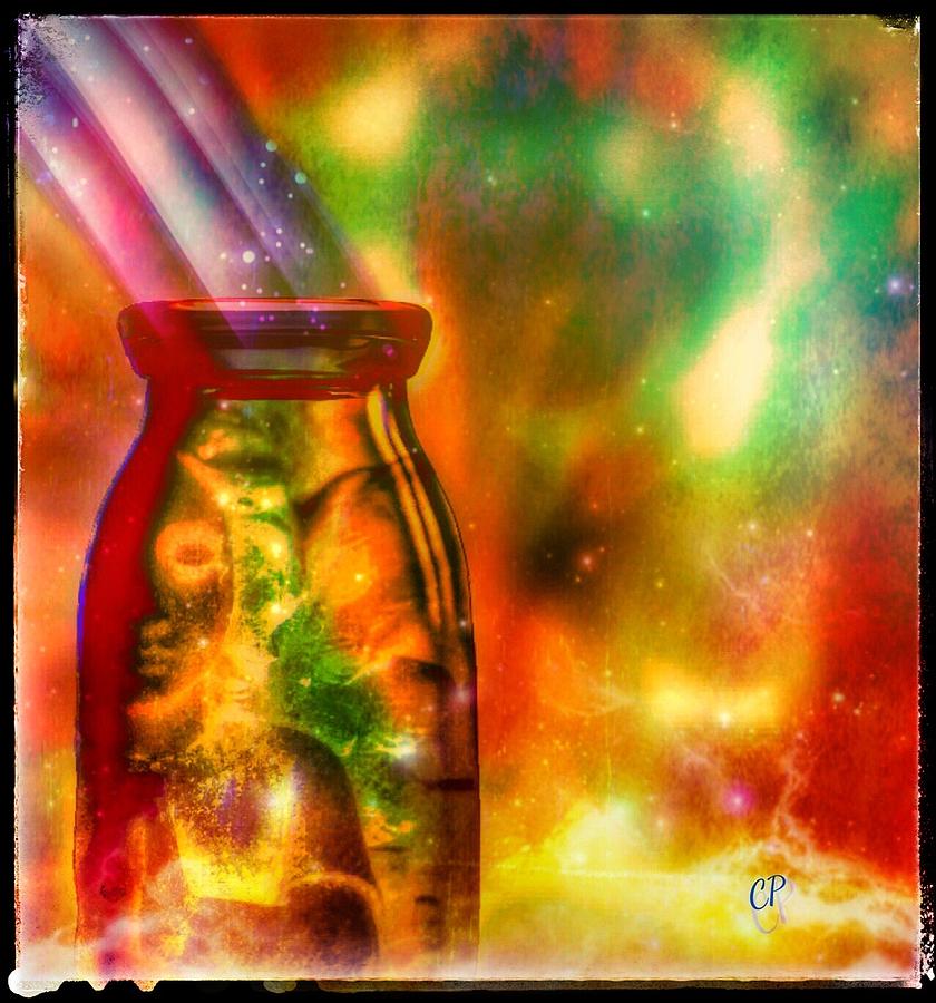 Bottled spirit Painting by Christine Paris