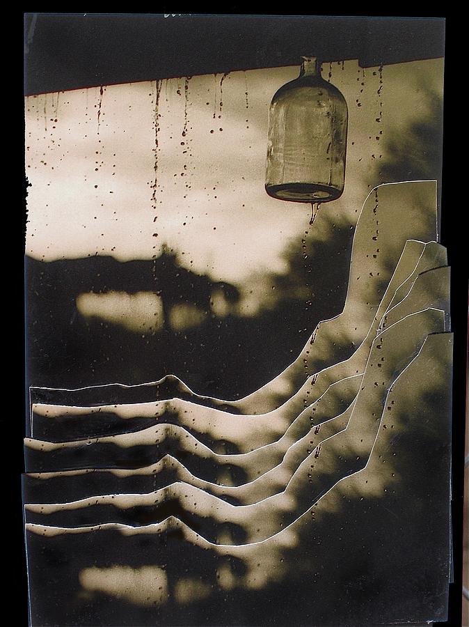Bottles collage  in the rain Old Tucson Arizona 1967-2008 Photograph by David Lee Guss