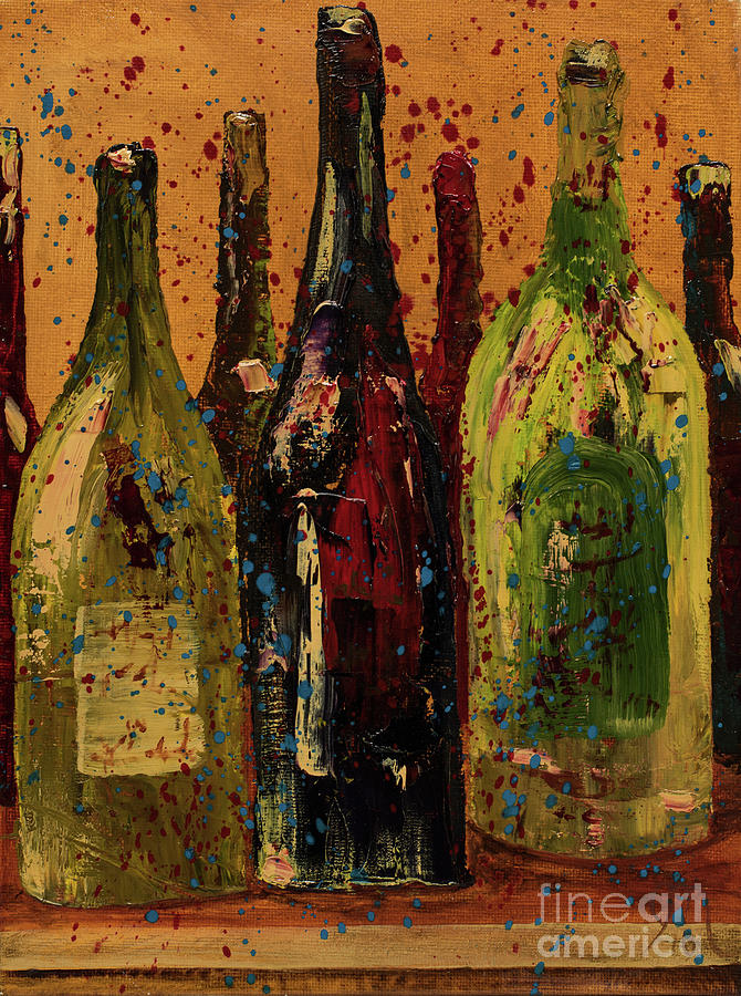 Wine Painting - Bottles of Color by Jodi Monahan
