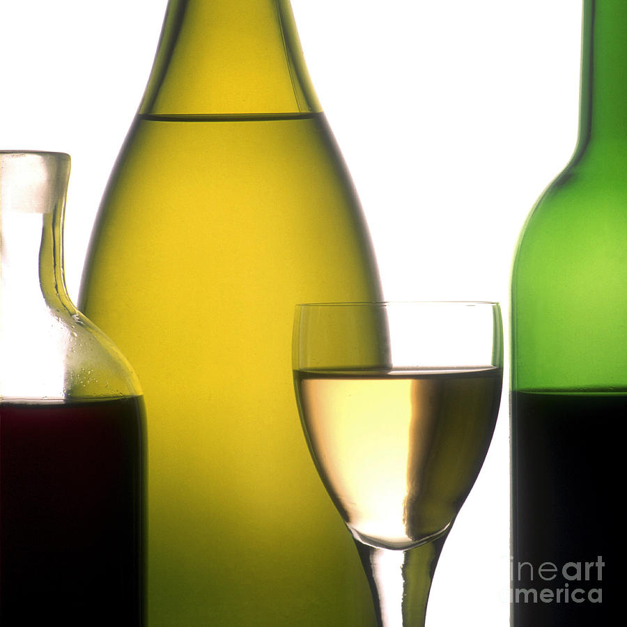 Bottles of variety vine Photograph by Bernard Jaubert