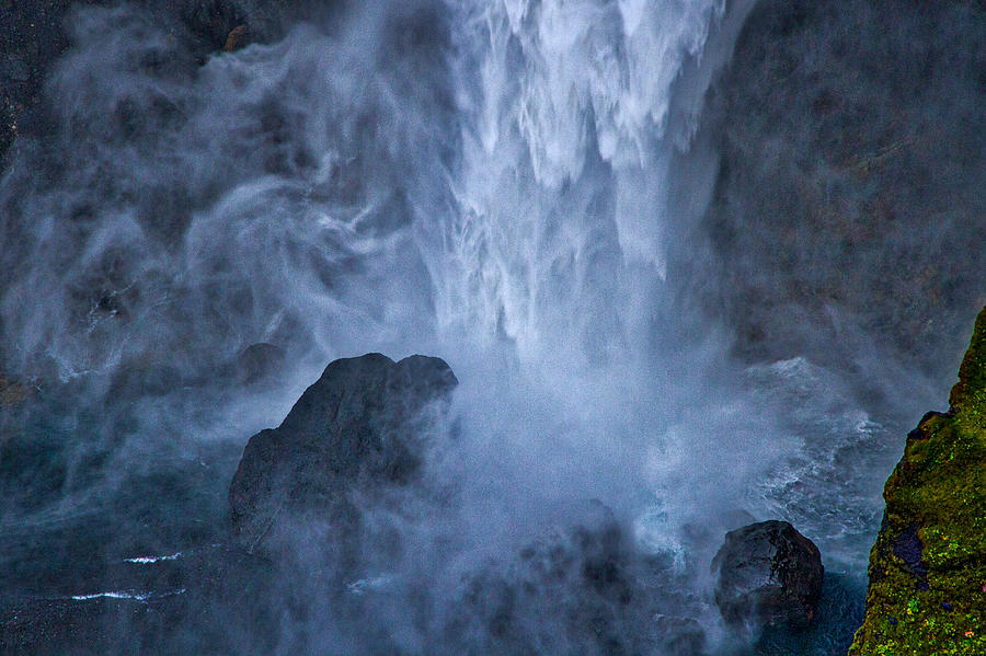 Bottom of Haifoss Waterfall - Iceland Photograph by Stuart Litoff