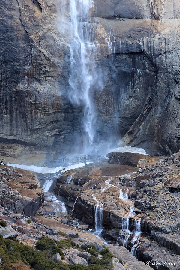 Bottom part of upper Yosemite Waterfall Photograph by Alexander Fedin