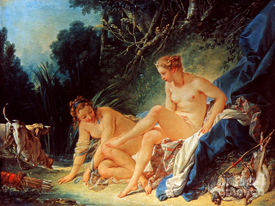 Boucher: Diana Bathing Painting by Granger