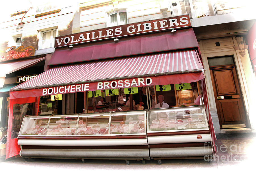 Boucherie Brossard Paris  Photograph by Chuck Kuhn