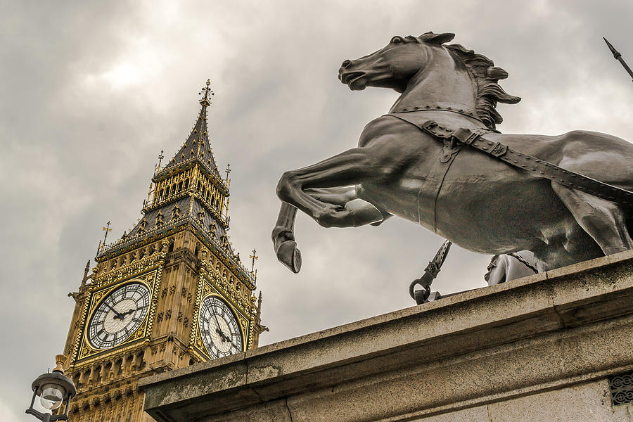 Boudicca Statue and Big Ben Photograph by John Williams