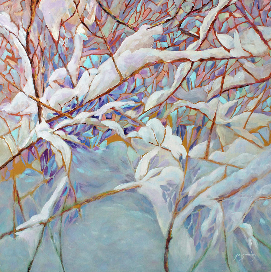 Boughs in Winter 2 Painting by Jo Smoley