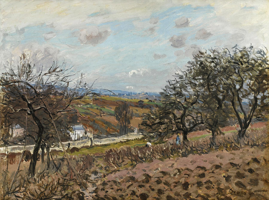Bougival Painting by Alfred Sisley