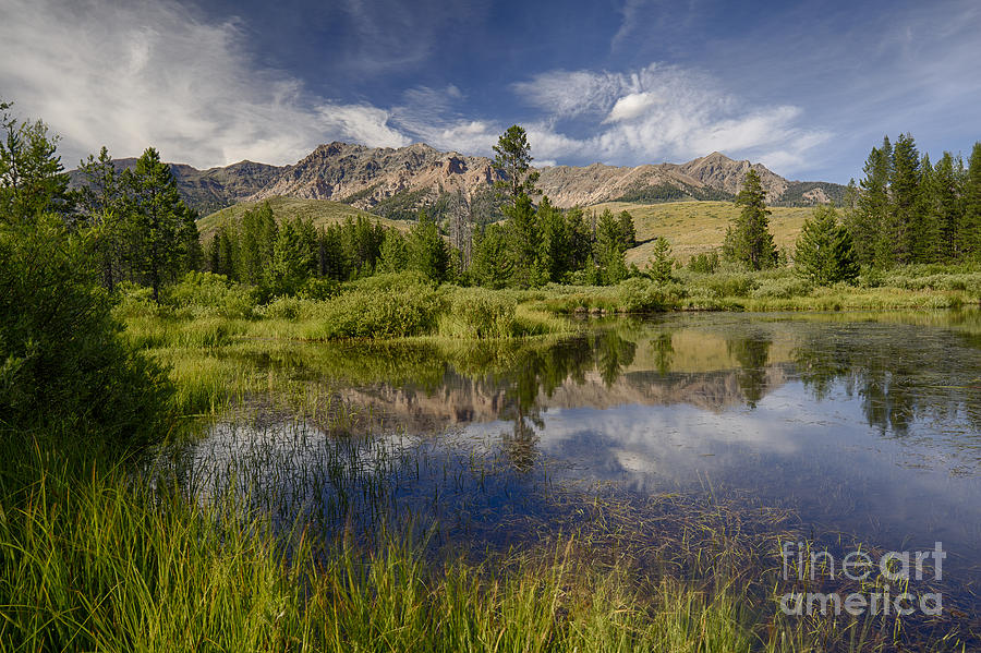 Boulder Mountains Reflected Photograph by Idaho Scenic Images Linda Lantzy